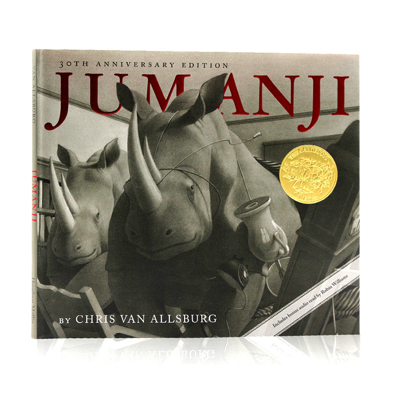 凯迪克奖 英文原版 勇敢者的游戏Jumanji 30th Anniversary Edition 绘本 儿童故事书