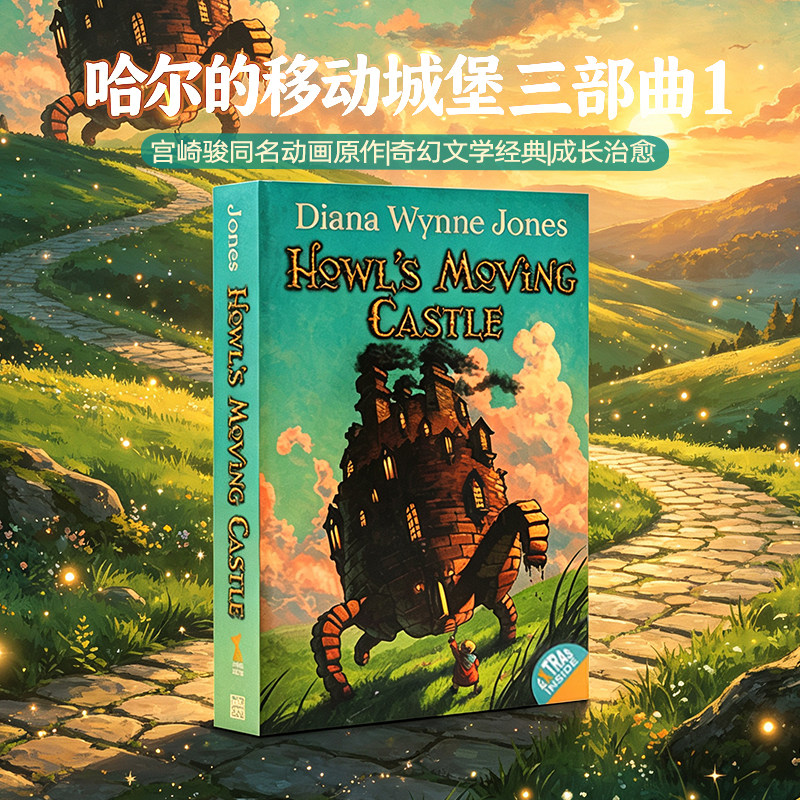 英文原版 Howl's moving castle 哈尔的移动城堡三部曲第一部 宫崎骏动画电影原著小说 青少年奇幻课外阅读本 Diana Wynne Jones