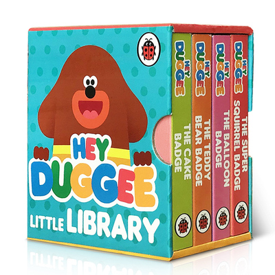 进口英文原版正版 嗨道奇狗狗老师的小小图书馆 4册纸板书盒装Hey Duggee Little Library手掌书图画故事书动画绘本 3-6岁传递友谊
