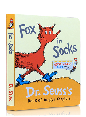 苏斯博士 Fox in Socks: Dr. Seuss's Book of Tongue Tanglers 穿袜子的狐狸  进口英文原版正版 纸板书