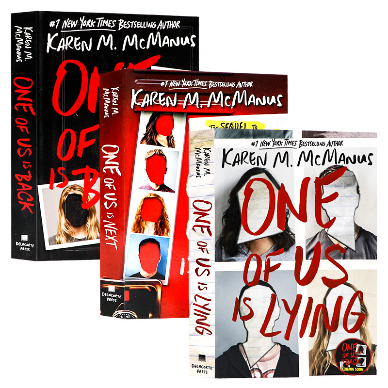 谁在说谎系列3册 英文原版 One of Us Is Lying 谁在说谎/下一个就是你/有人回来了 美国悬疑作家凯伦作品 青春校园推理小说 平装