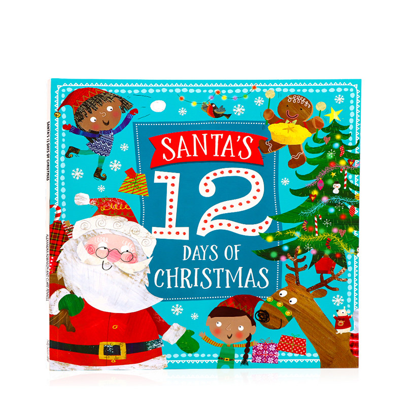 英文原版绘本圣诞老人的圣诞节十二天 santas 12 days of christmas