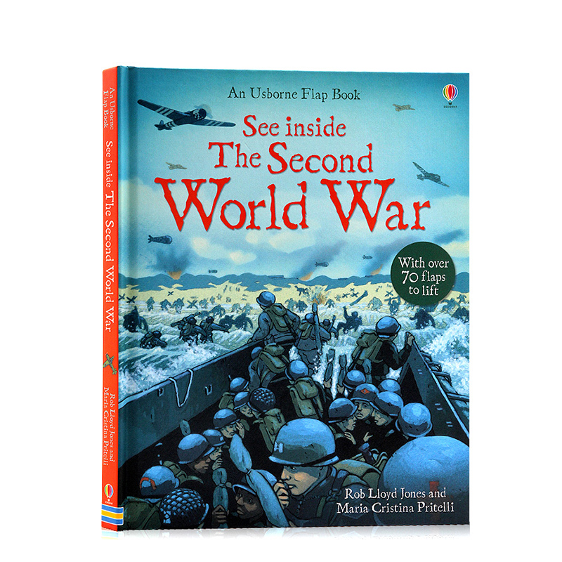 Usborne 看里面系列 二战 See Inside The Second World War 英文原版绘本科普机关翻翻书 儿童启蒙早教认知 含70个小机关
