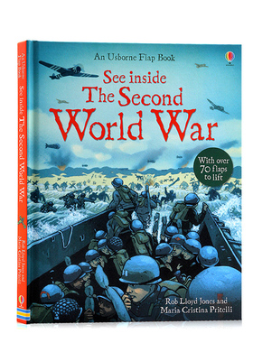 Usborne 看里面系列 二战 See Inside The Second World War 英文原版绘本科普机关翻翻书 儿童启蒙早教认知 含70个小机关