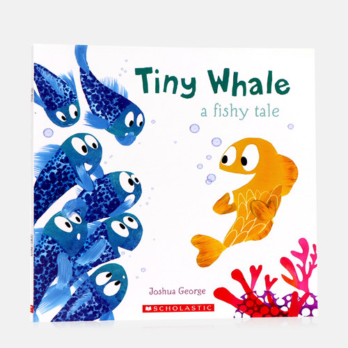 英文原版绘本 小鲸鱼 Tiny Whale 儿童英语启蒙绘本 睡前图画故事书 友谊勇敢与谎言主题 亲子阅读书籍 平装大开本彩绘 学乐出版社
