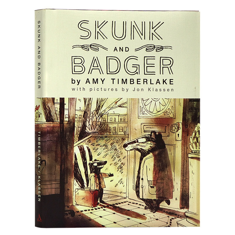 名家jon klassen 臭鼬和獾 英文原版绘本  skunk and badger 精装