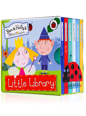 英文原版班班和莉莉的小王国小小图书馆6册纸板手掌书Ben and Holly's Little Kingdom Little Library同名动画 封底可玩拼图