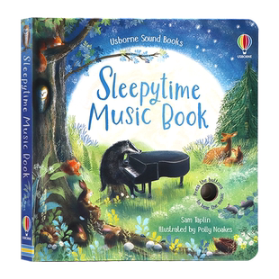 Sleepytime 英文原版 Music Book 睡前读物 Usborne出品 纸板趣味音乐发声书儿童低幼启蒙亲子互动图画书精装 睡眠时间音乐书