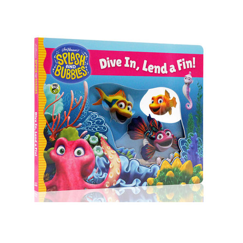 进口英文原版正版 Splash and Bubbles: Dive In Lend a Fin水花和泡泡系列 作者 Jim Henson Company 儿童启蒙纸板图画书