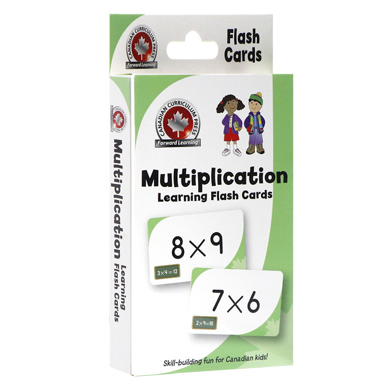 乘法学习闪卡英文原版 Multiplication Learning Flash Cards 加拿大教辅小学数学学习工具练习卡片Canadian Curriculum Press出版