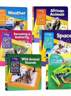 英文原版绘本 美国国家地理 National Geographic Kids Little Kids First Board book 恐龙动物6册纸板书 2-3岁儿童科普百科