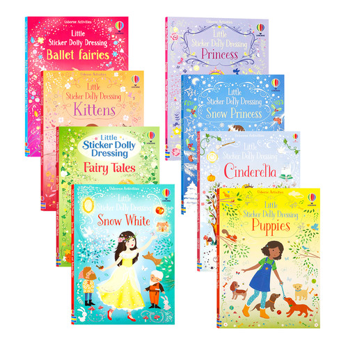 Usborne出品 多莉贴纸换装书系列 英文原版Little Sticker Dolly Dressing 儿童趣味换装贴纸书 幼儿动手益智绘本 宝宝早教互动