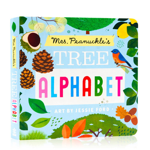 英文原版绘本 Mrs. Peanuckle's Tree Alphabet 彼勒芙夫人的树字母表 儿童启蒙认知识物科普系列绘本纸板书 Jessie Ford