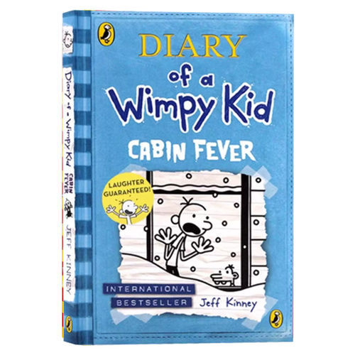 进口英文版原版正版 Diary of a Kid 小屁孩日记6Cabin Fever 哭包日记第六本Jeff Kinney儿童漫画英语故事书Puffin课外读物