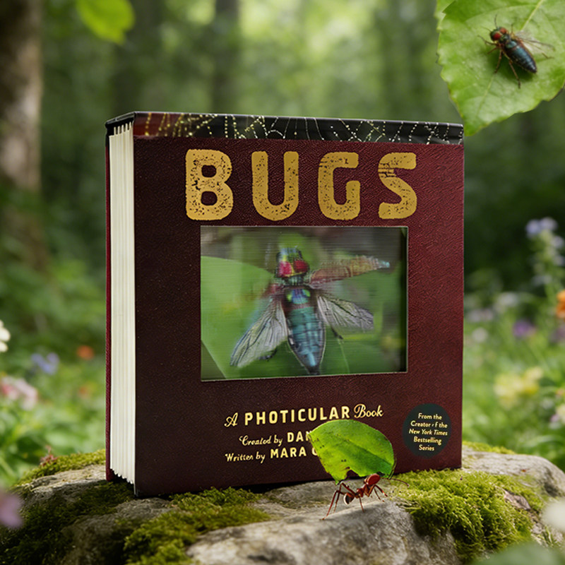光与影视觉动画书系列昆虫 会动的3D昆虫科普图片 英文原版 Bugs A Photicular Book 纽约时报绘本畅销书 Mara Grunbaum 精装