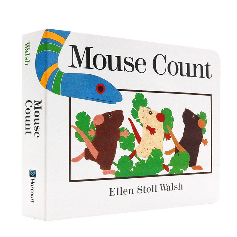 进口英文原版正版 Mouse Count 数老鼠 纸板书 老鼠数数 吴敏兰绘本123 少儿儿童启蒙绘本 少儿童名家Ellen stoll walsh