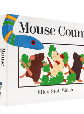 进口英文原版正版 Mouse Count 数老鼠 纸板书 老鼠数数 吴敏兰绘本123 少儿儿童启蒙绘本 少儿童名家Ellen stoll walsh