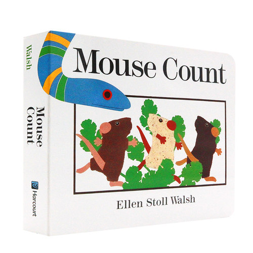 进口英文原版正版 Mouse Count 数老鼠 纸板书 老鼠数数 吴敏兰绘本123 少儿儿童启蒙绘本 少儿童名家Ellen stoll walsh