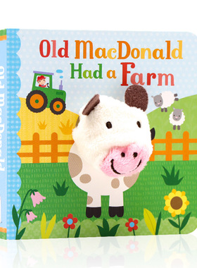 老唐纳德有个农场 欧美经典童谣小手扭扭指偶书 英文原版绘本 Old MacDonald Had a Farm 幼儿童启蒙纸板洞洞手掌玩具书 亲子互动