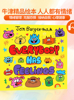 人人都有情绪 Everybody Has Feelings  英文原版绘本 涂鸦风格绘本 Jon Burgerman 性格习惯养成家庭亲子教育儿童启蒙