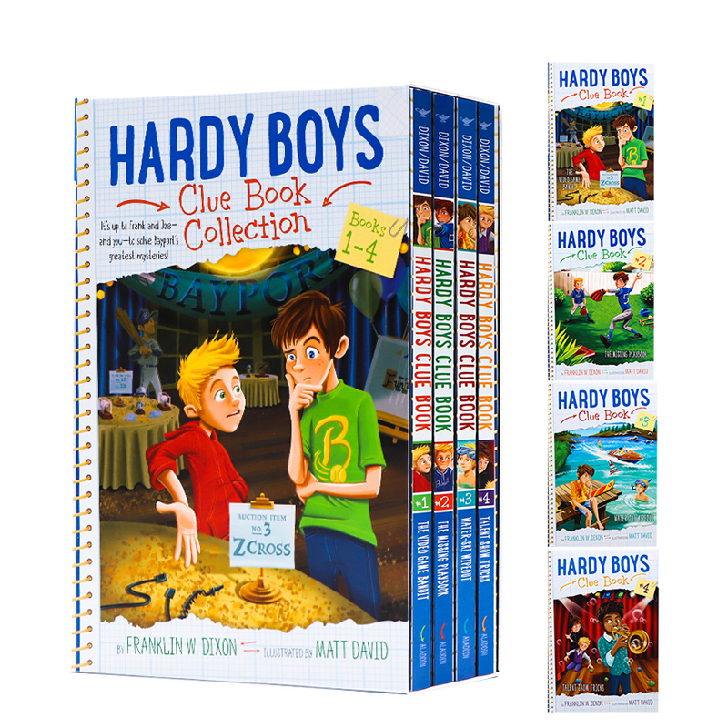 进口英文原版正版 hardy boys clue book 哈迪男孩线索系列1-4册 少年