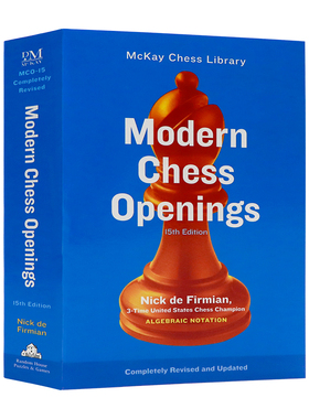现代国际象棋开局 MCO-15 国际象棋书籍英文原版 Modern Chess Openings MCO-15 Edition  可搭后翼弃兵 象棋开局黑白本纸质书
