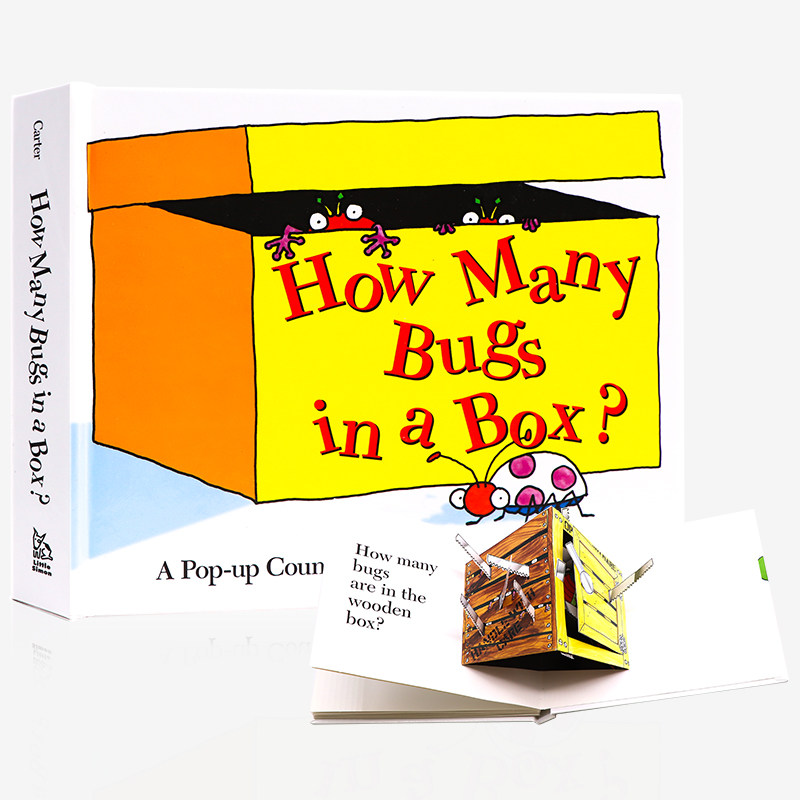 一起来数数 盒子里有多少虫子立体书 How Many Bugs in a Box? Pop-up 英文原版David A. Carter 数字入门英语启蒙机关抽拉翻翻书