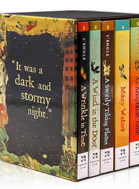 时间的褶皱英文5册盒装梅格时空大冒险 The Wrinkle in Time Quintet 纽伯瑞金奖英文原版小说 Madeleine L'Engle 青少年课外