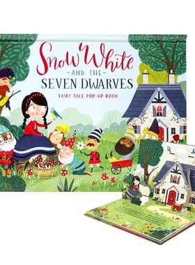 白雪公主和七个小矮人立体童话书 Snow White and the Seven Dwarves Fairy Tale Pop-up Book英文原版绘本纸板立体书Samara Hardy