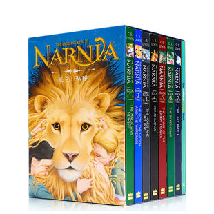 Lewis 全套 Chronicles The 8册盒装 Narnia 纳尼亚传奇英文原版 刘易斯 新版 青少年课外读物英国魔幻小说书C.S 英文小说原著