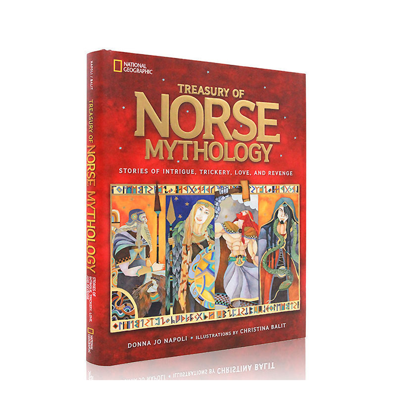 进口英文原版正版绘本 北欧神话 National Geographic Treasury of Norse Mythology 全彩插画精装版 神话 国家地理