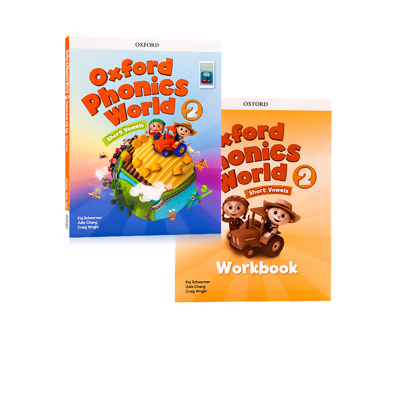 英文原版Oxford Phonics World 2级别 套装课本+练习册 牛津自然拼读 少儿英语教材 幼儿小学字母发音启蒙训练 OPW学生书套装