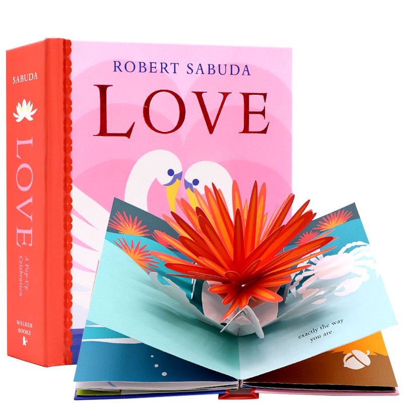 英文原版绘本 爱的立体书 Love: A Pop-up Celebration 0-3岁儿童早教启蒙情感启蒙 睡前故事 情感表达亲子教育绘本Robert Sabuda