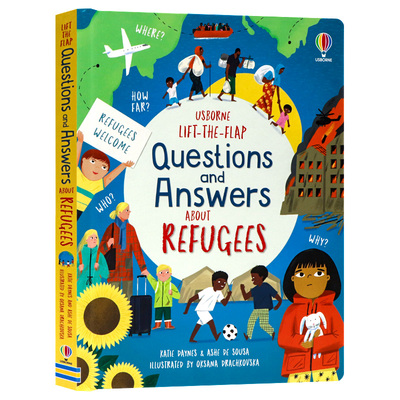 Usborne出品纸板翻翻书 关于避难者的问答 英文原版绘本 Questions and Answers about Refugees儿童科普认知百科绘本尤斯伯恩精装