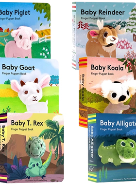 手指偶书6册 英文原版绘本 Baby Tiger/Piglet/ Koala/Duck/Fish Finger Puppet Book 亲子互动小手掌洞洞纸板书宝宝玩具书0-3岁