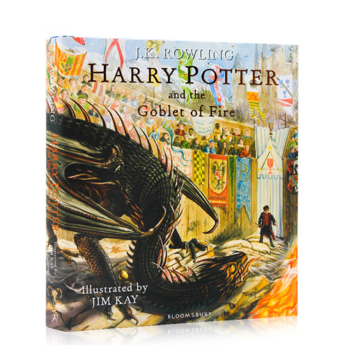 进口英文原版正版 Harry Potter 4 第四部 哈利波特 彩绘版 哈利波特与火焰杯精装大开插图收藏版  英国英语版