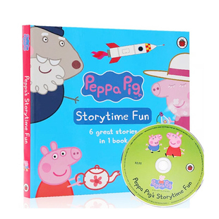 Storytime 彩色绘本附CD图画书 Peppa 进口英文版 Pig 6个故事英语启蒙 粉红猪小妹小猪佩琪精装 正版 原版 Fun Ladybird