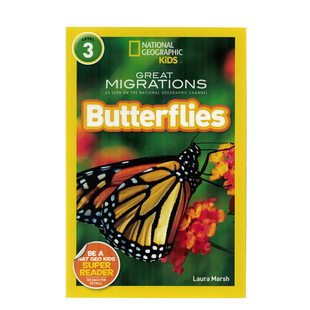 Geographic Kids 国家地理分级阅读初阶 正版 儿童英语启蒙绘本书 蝴蝶 National Butterflies 进口英文原版 Level3