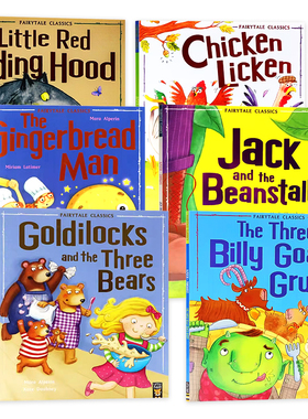 Fairytale Classics系列6册 英文原版绘本  三只坏脾气的小羊 The Three Billy Goats Gruff 英国小老虎 经典童话故事绘本图画书