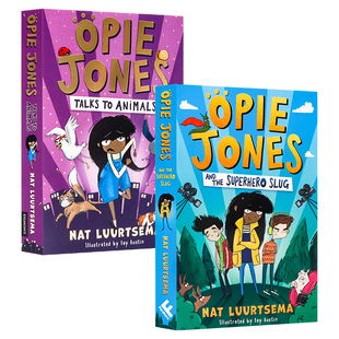 Animals 趣味冒险 Opie 儿童英语课外阅读 超级英雄鼻涕虫 动物对话 Talks Jones 英文原版 欧皮・琼斯章节小说2册