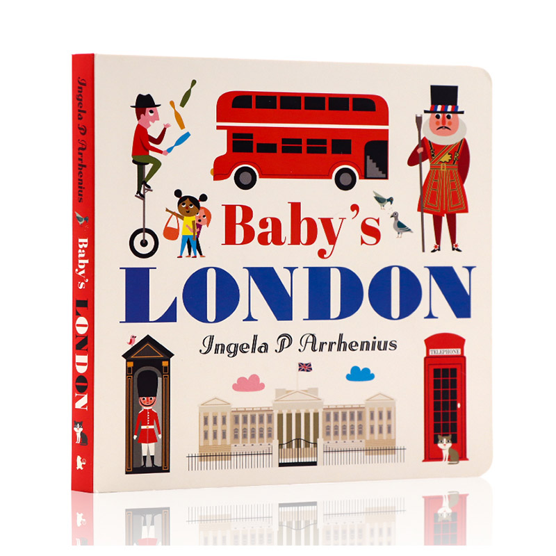 Baby's London 英文原版绘本 宝宝的伦敦纸板书 儿童英语启蒙绘本 地理风土人情启蒙认知 人文景观旅行伦敦之行科普图画书