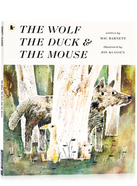 进口英文原版正版 野狼的肚子我的家 The Wolf, the Duck and the Mouse  获奖绘本 幽默趣味故事图画书 Mac Barnett Jon Klassen