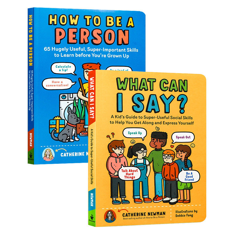 如何做人表达2册套装英文原版 How to Be a Person What Can I Say 生活技能技巧超级有用的社交技能指南儿童成长指南常识科普平装
