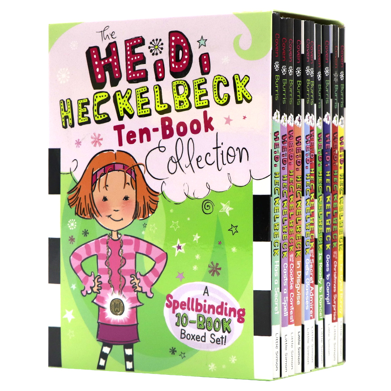 小女巫海蒂10册盒装 英文原版小说 The Heidi Heckelbeck Ten-Book Collection 儿童校园故事幽默逗趣Wanda Coven英语桥梁章节书