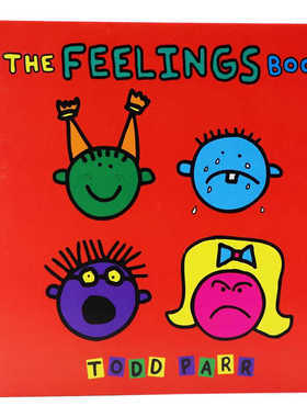 英文原版绘本 The Feelings Book 了解自己  儿童纸板书 作者Todd Parr 儿童家庭成长教育绘本