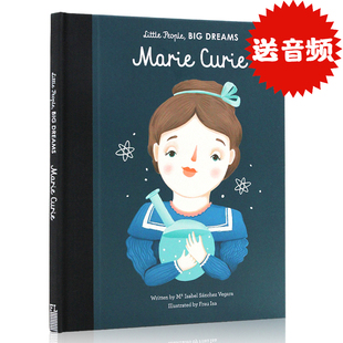 绘本名人传记Little 世界杰出女性 Marie Dreams小人物大梦想彩色插画版 Big People 精装 英文原版 Curie 大梦想：居里夫人 小女孩