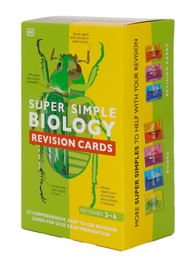 DK 超级简单复习卡 生物学 英文原版 Super Simple Biology Revision 词卡 巩固学科知识复习卡片  儿童课外读物