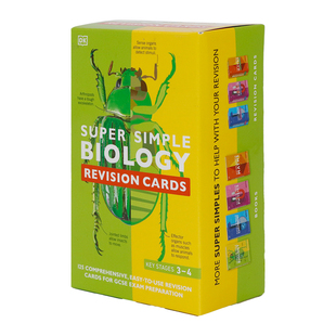 DK 超级简单复习卡 生物学 英文原版 Super Simple Biology Revision 词卡 巩固学科知识复习卡片  儿童课外读物