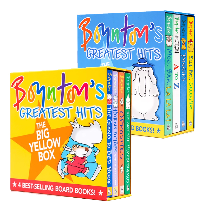 英文原版绘本 Boynton's Greatest Hits奶牛纸板书8本合集Sandra Boynton The Going to Bed Book/Moo Baa La La La幼儿童启蒙读本