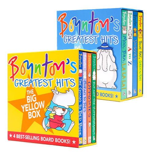 英文原版绘本 Boynton's Greatest Hits奶牛纸板书8本合集Sandra Boynton The Going to Bed Book/Moo Baa La La La幼儿童启蒙读本